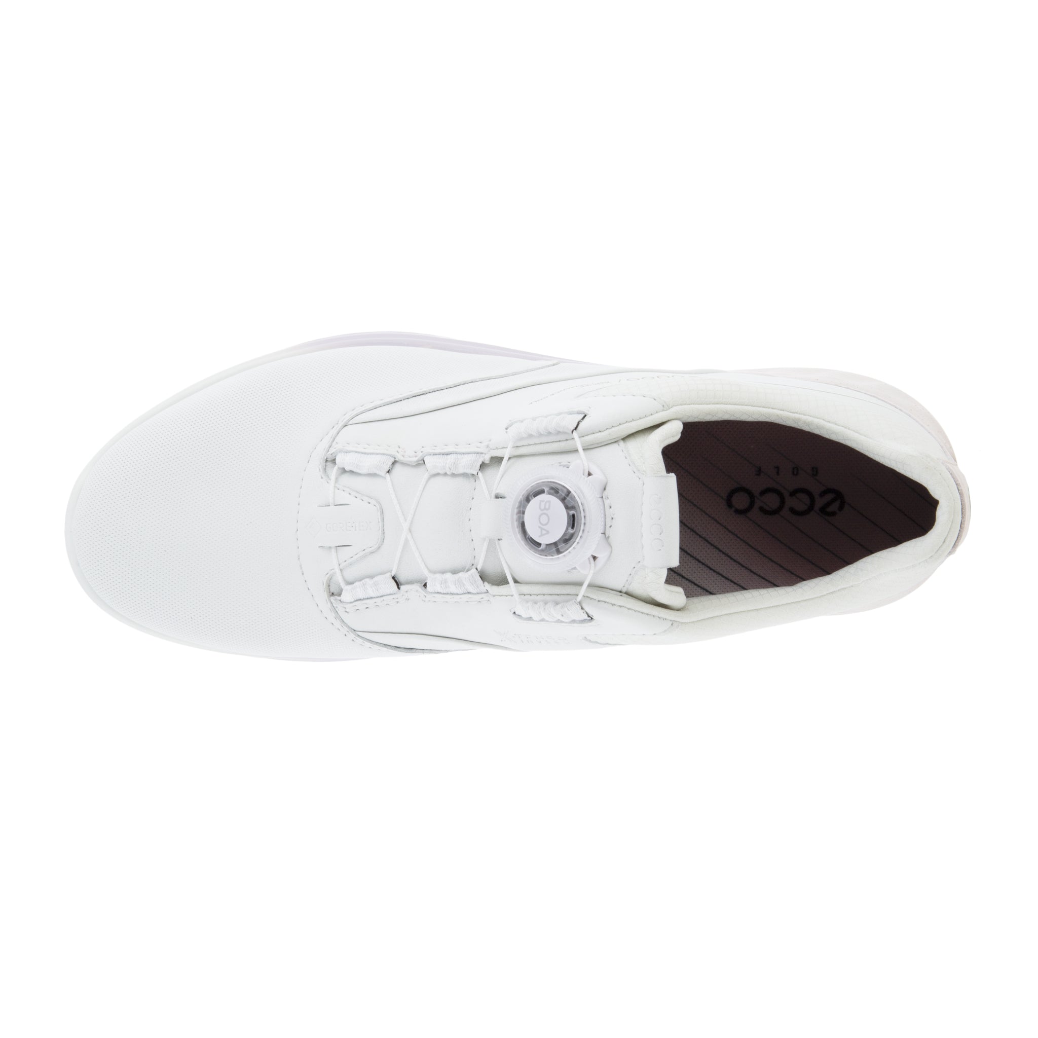 ECCO Damen-Golfschuh S-Three BOA, Weiß/Rosé