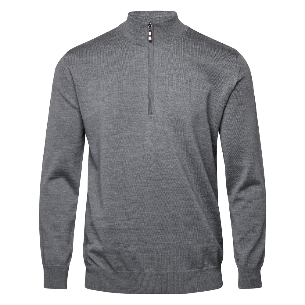 Riise Herren Merino Z-Neck, Grau Melange