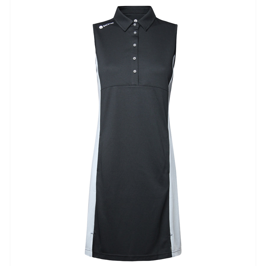 Dobby-Sportkleid für Damen, Schwarz
