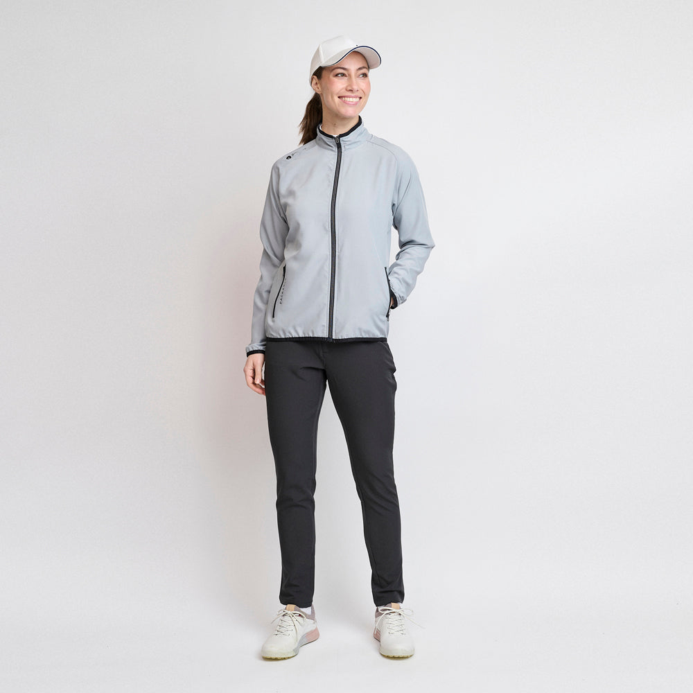 Damen 80 G. Faltbares Windshirt, Hellgrau