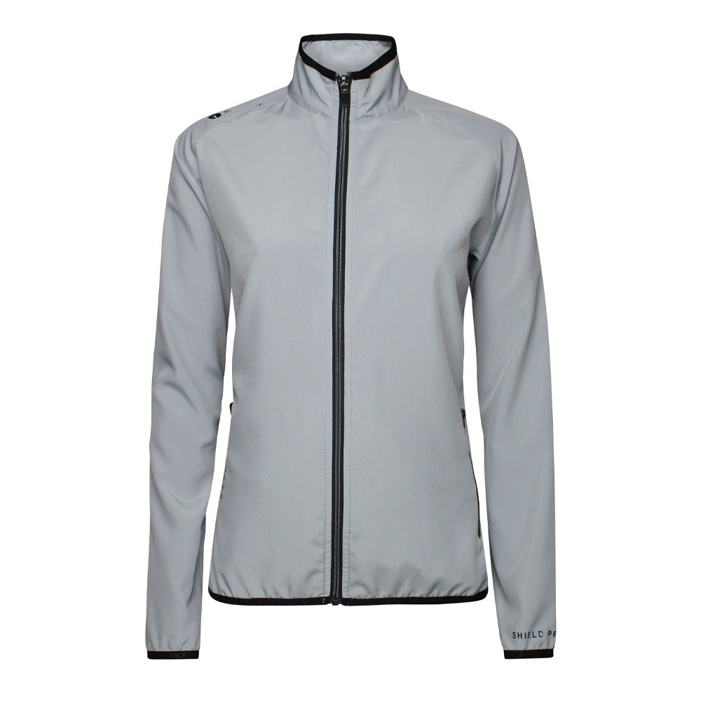 Damen 80 G. Faltbares Windshirt, Hellgrau