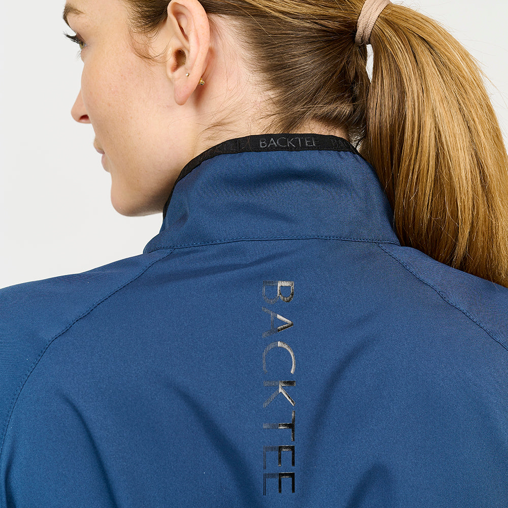 Damen 80 G. Kurzärmliges, faltbares Windshirt, Marineblau