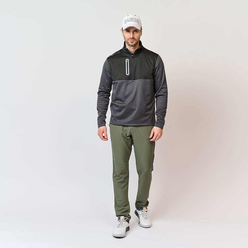 Herren Shield Zipneck Midlayer, Asphalt