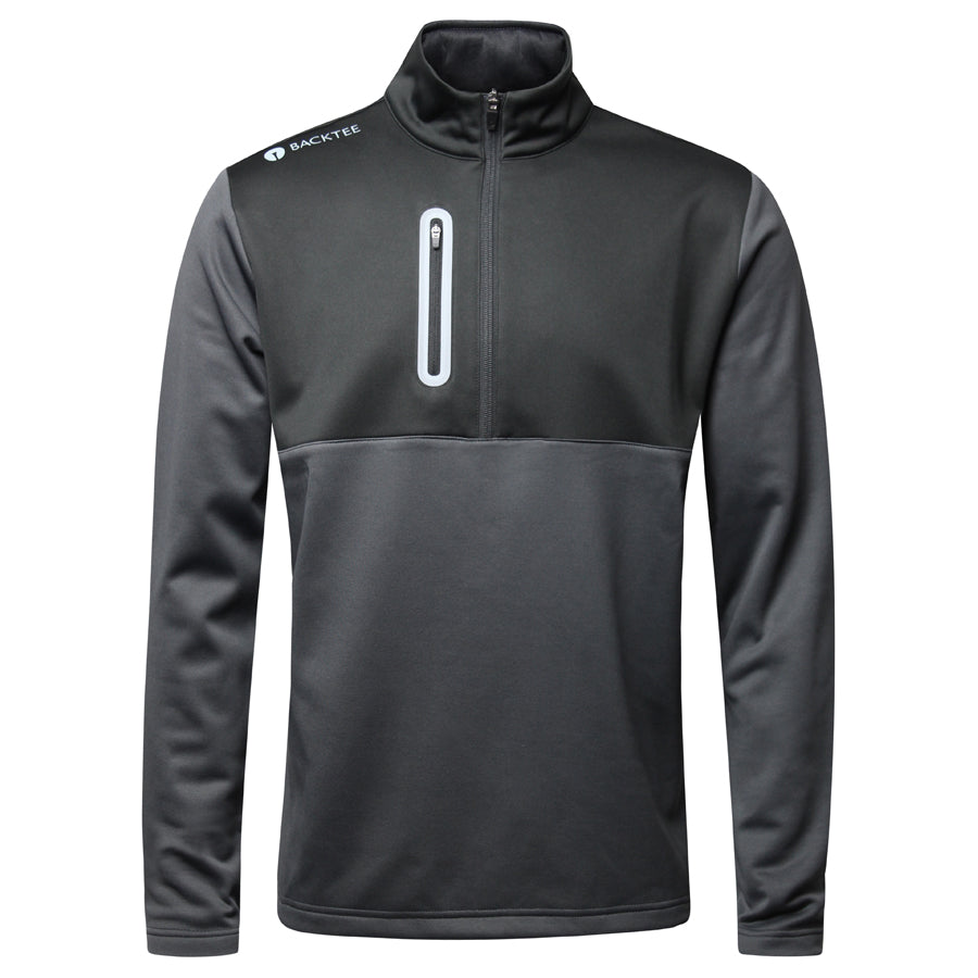 Herren Shield Zipneck Midlayer, Asphalt