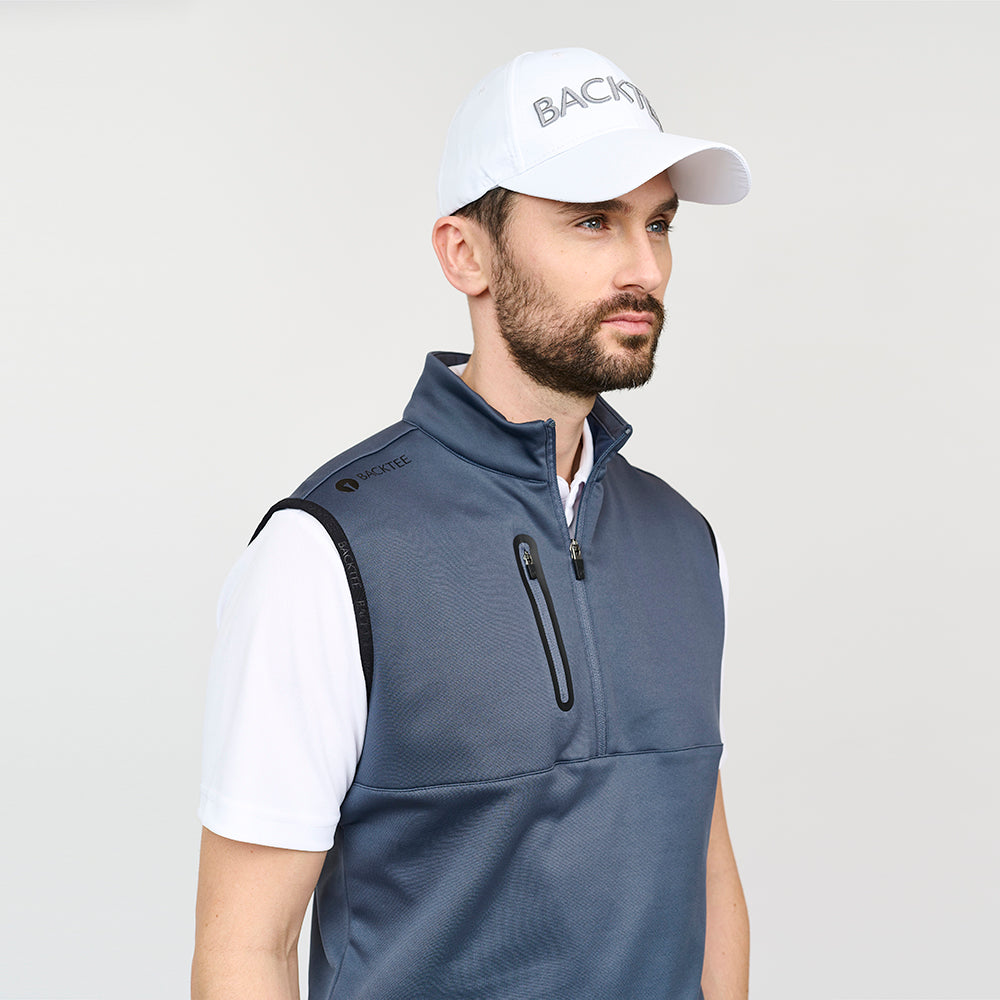 Herren Shield Midlayer Slipover, Ombre Blue