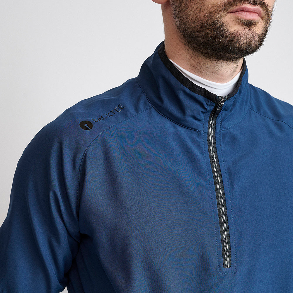 80G Kurzarm-Windshirt für Herren, faltbar, Marineblau