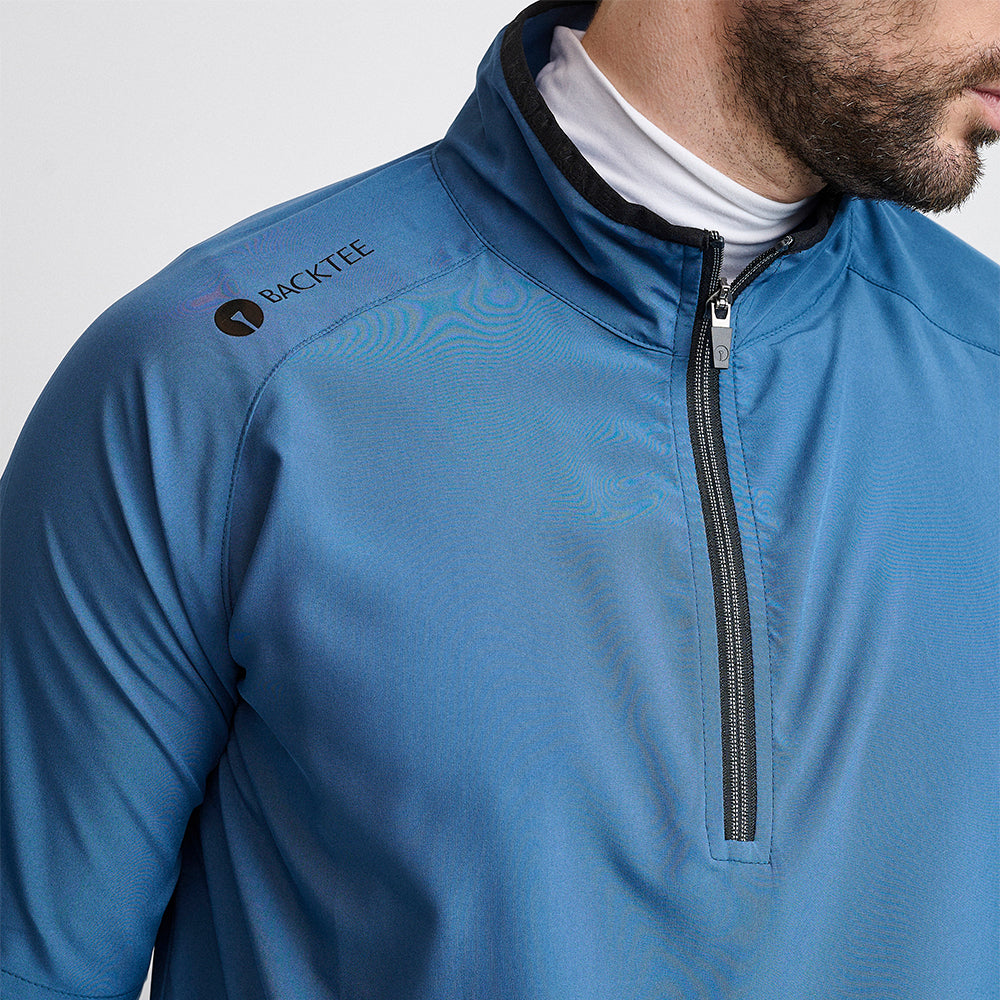 80G kurzärmliges, faltbares Windshirt für Herren, Ensign Blue