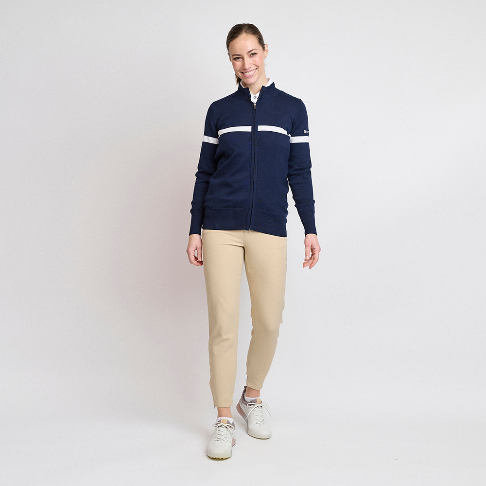 Bio-Windbreaker-Pullover für Damen, Marineblau