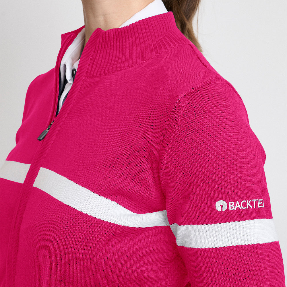Bio-Windbreaker-Pullover für Damen, Fuchsia