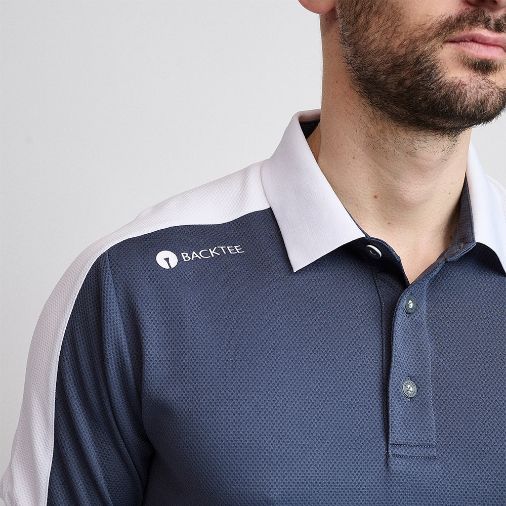 Herren-Turnierpolo, Ombre Blue