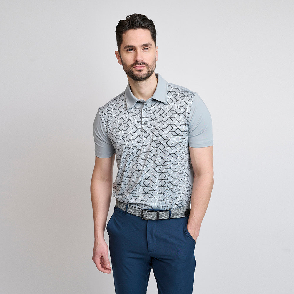 Herren-Spielerpolo, Hellgrau