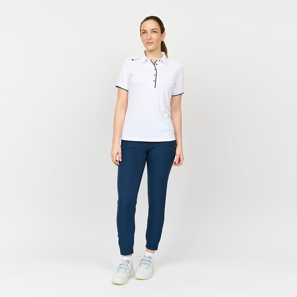 Klassisches Poloshirt für Damen, Weiß
