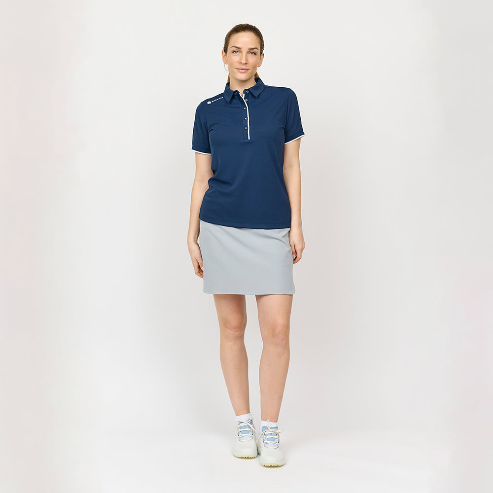 Klassisches Poloshirt für Damen, Marineblau