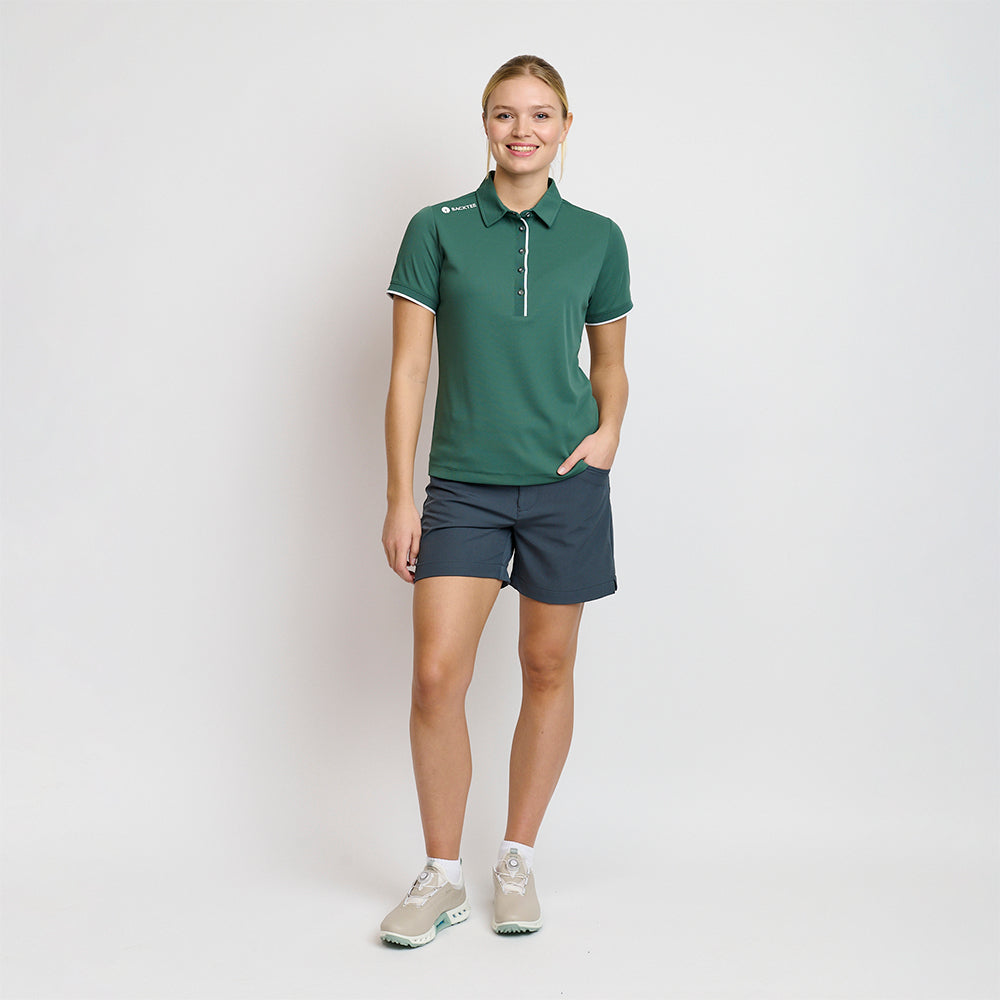 Klassisches Poloshirt für Damen, Bistrogrün
