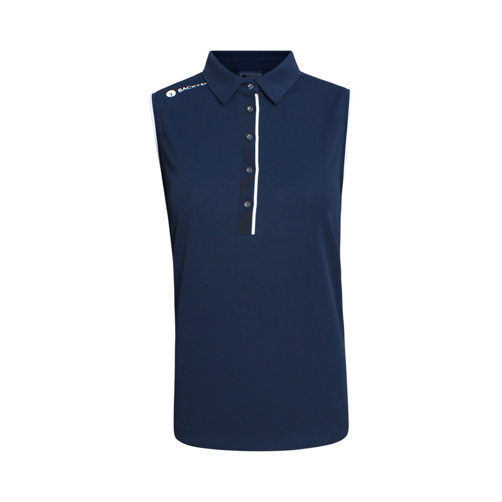 Klassisches Poloshirt für Damen, Marineblau