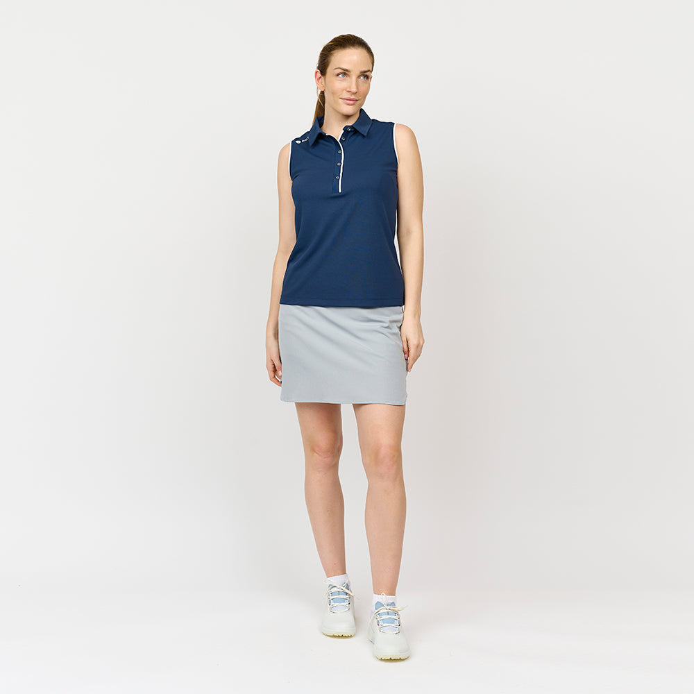 Klassisches Poloshirt für Damen, Marineblau
