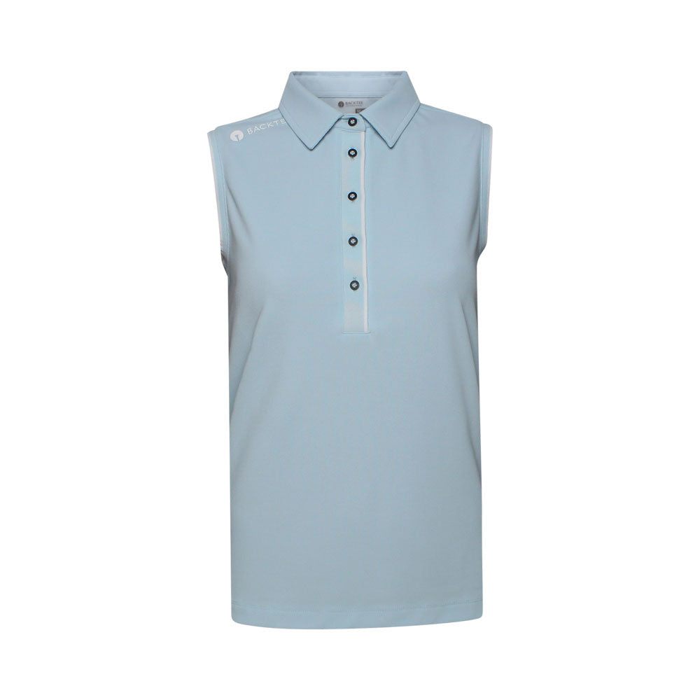 Klassisches Poloshirt für Damen, Hellblau