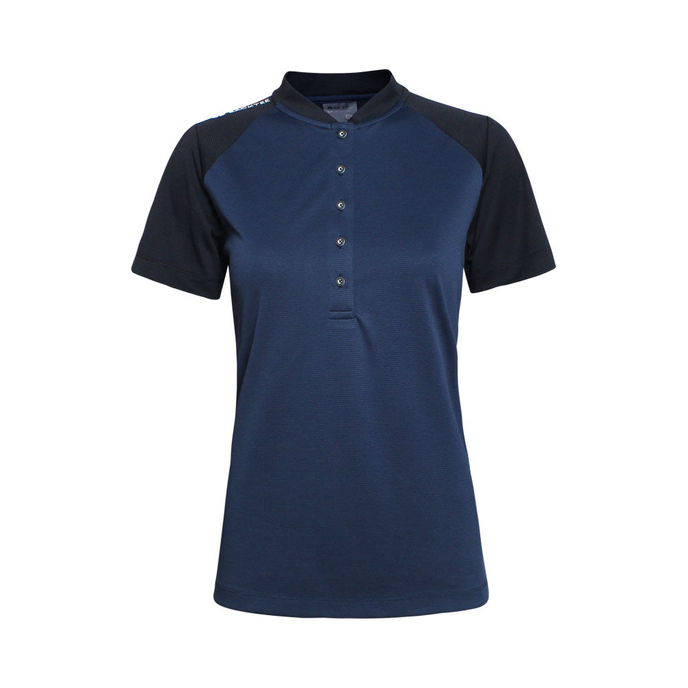 Bomber-Golfpolo für Damen, Marineblau