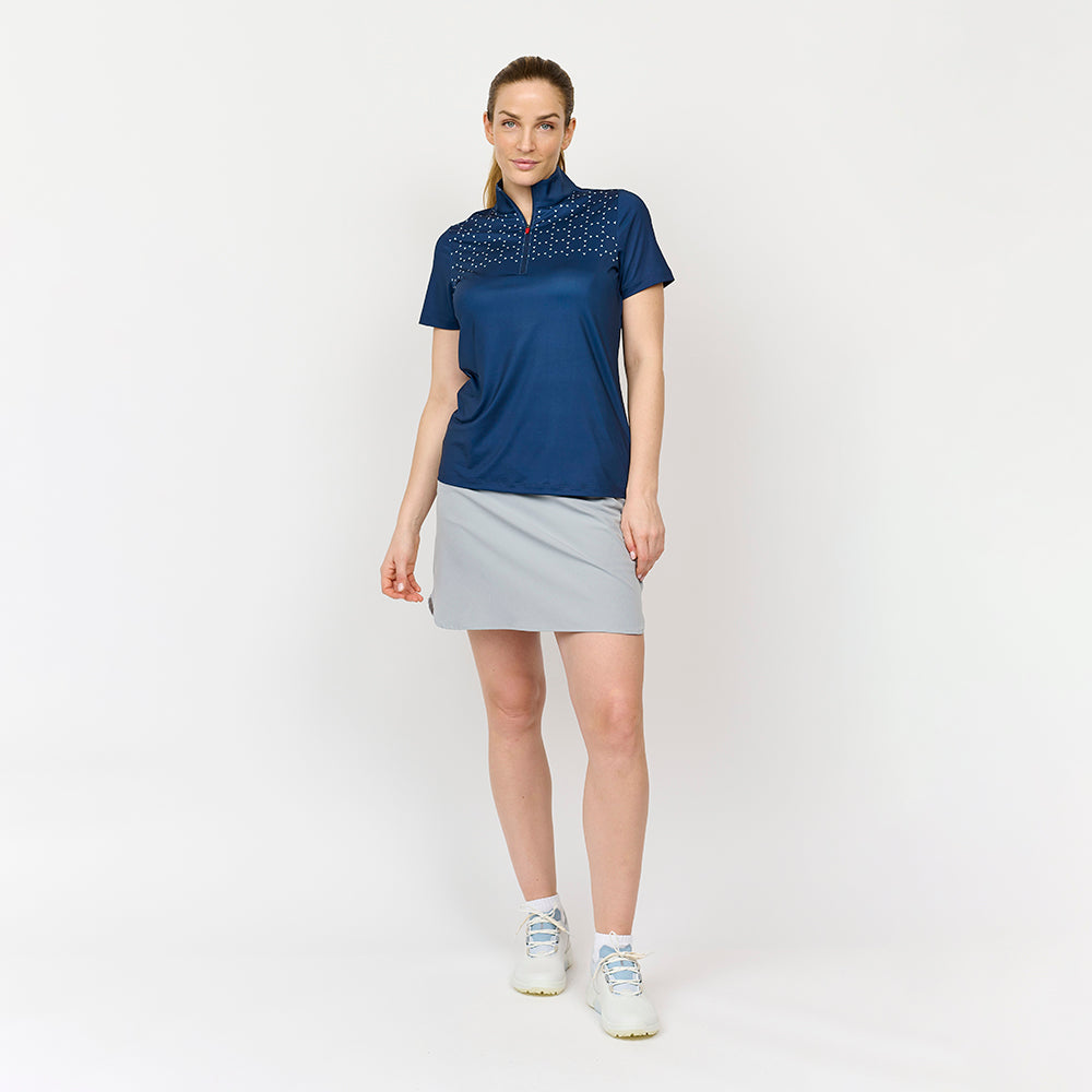 Icon-Poloshirt für Damen, Marineblau