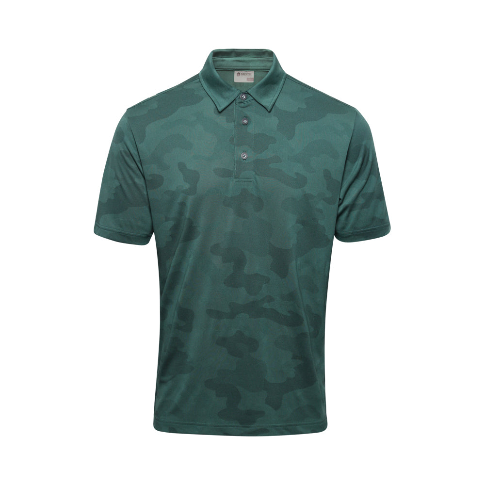 Herren-Camouflage-Polo, Bistrogrün