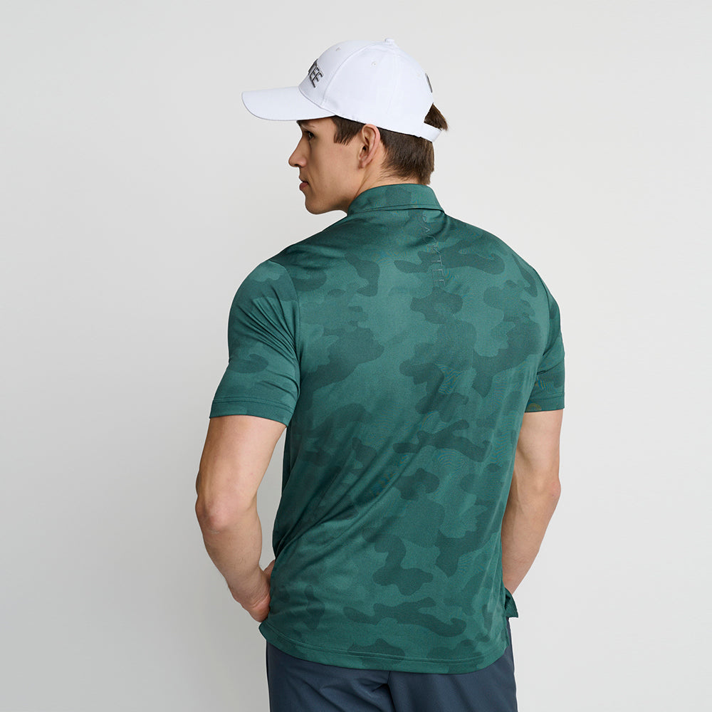 Herren-Camouflage-Polo, Bistrogrün