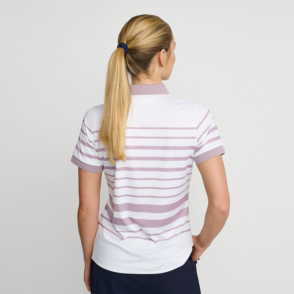 Damen-Poloshirt mit feinen Streifen, Nirvana