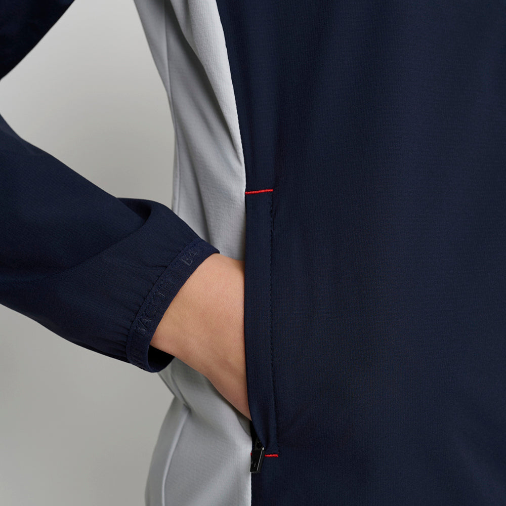 Damen Stretch-Windbreakerjacke, Marineblau