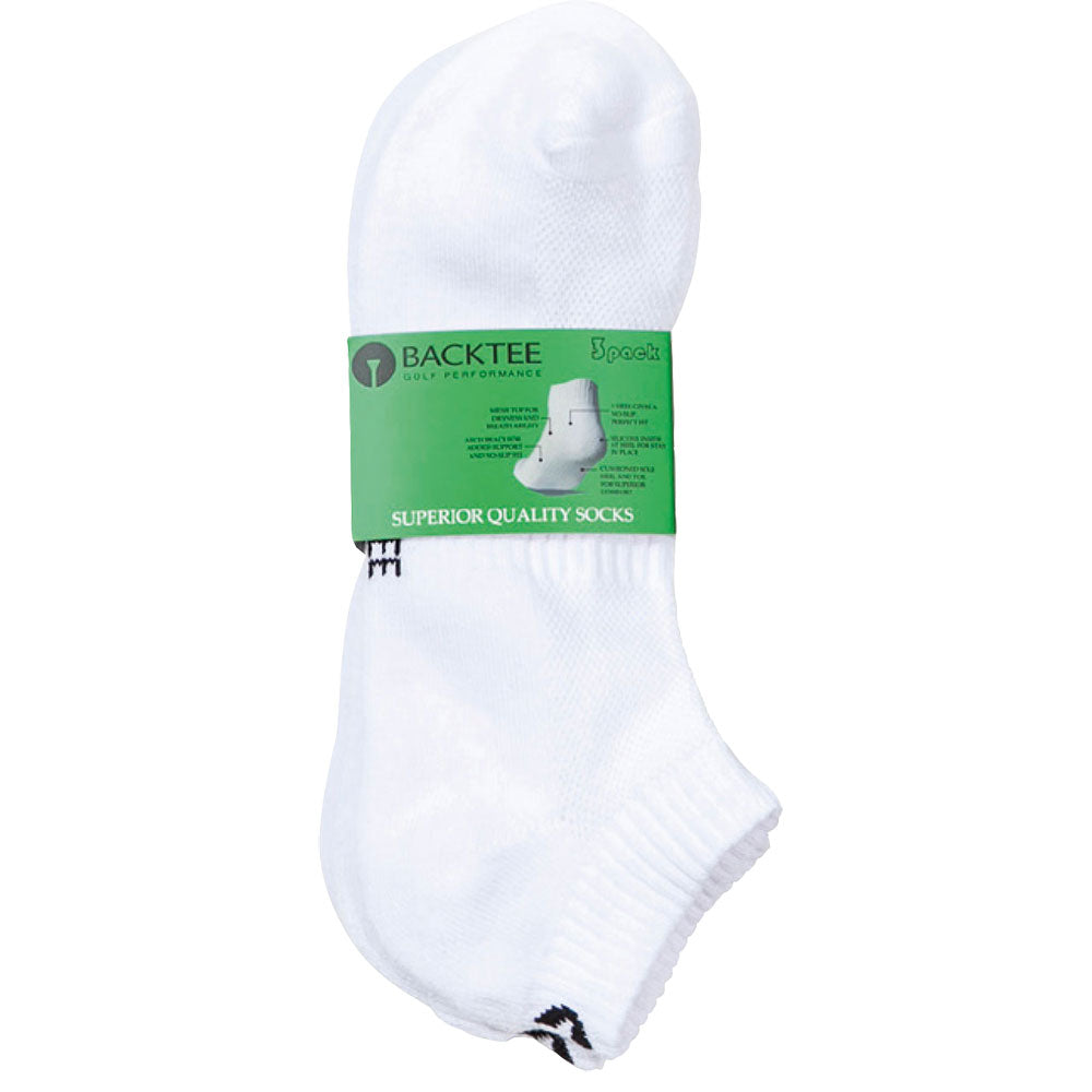BACKTEE Low-Cut Strømper 3er-Pack, Weiß
