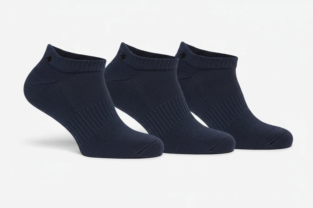 BACKTEE Low-Cut Socken 3er-Pack, Marineblau