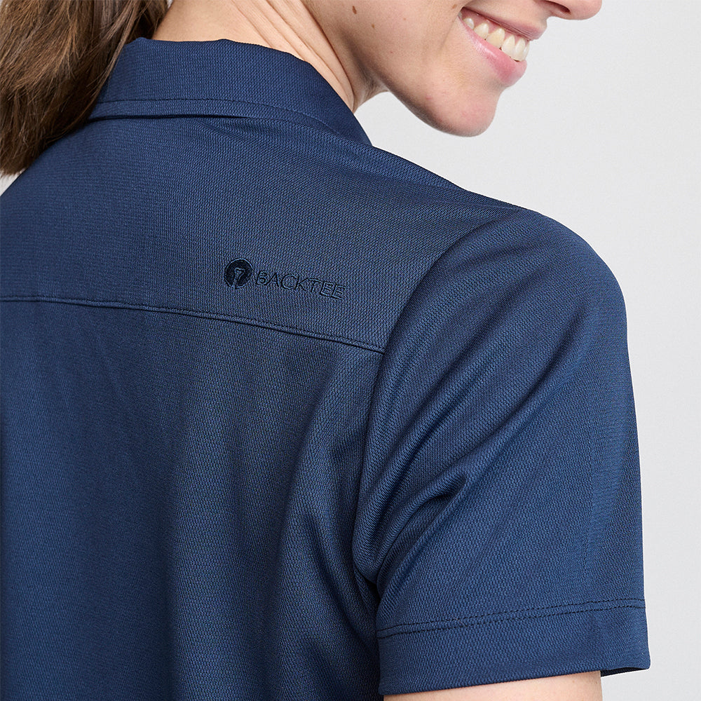 Performance-Poloshirt für Damen, Marineblau