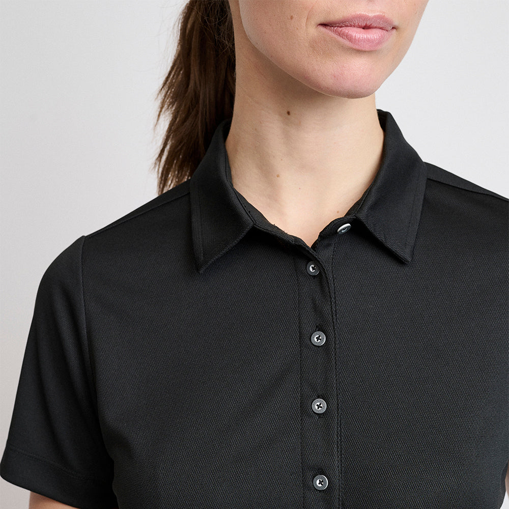Performance-Poloshirt für Damen, Schwarz