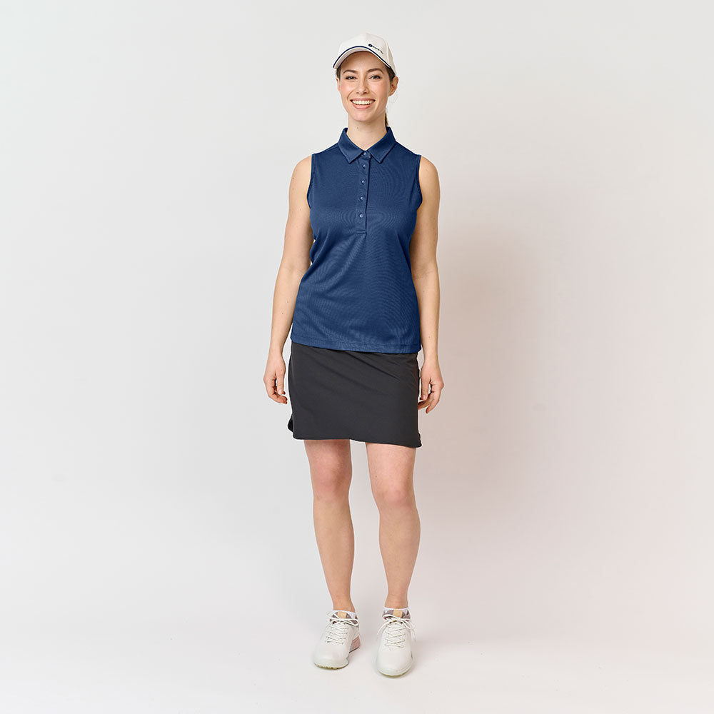 Performance-Poloshirt für Damen, Marineblau