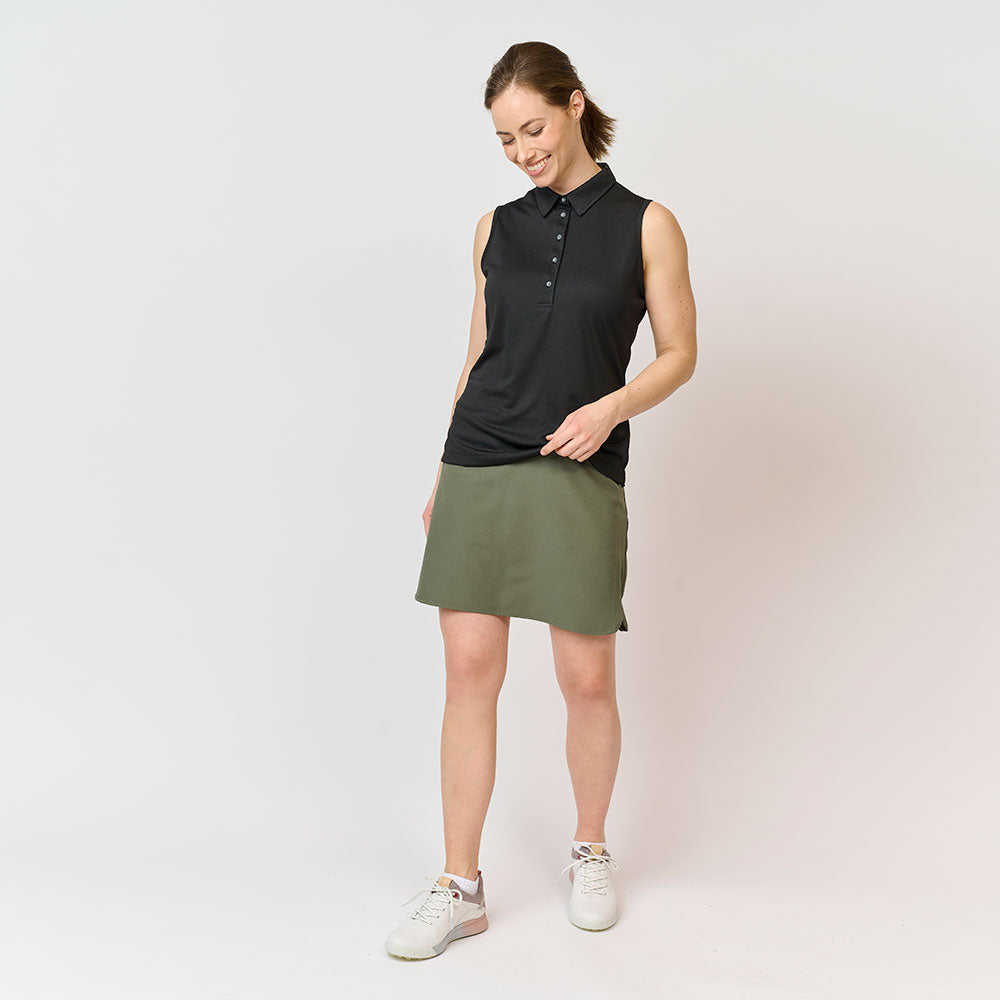 Performance-Poloshirt für Damen, Schwarz
