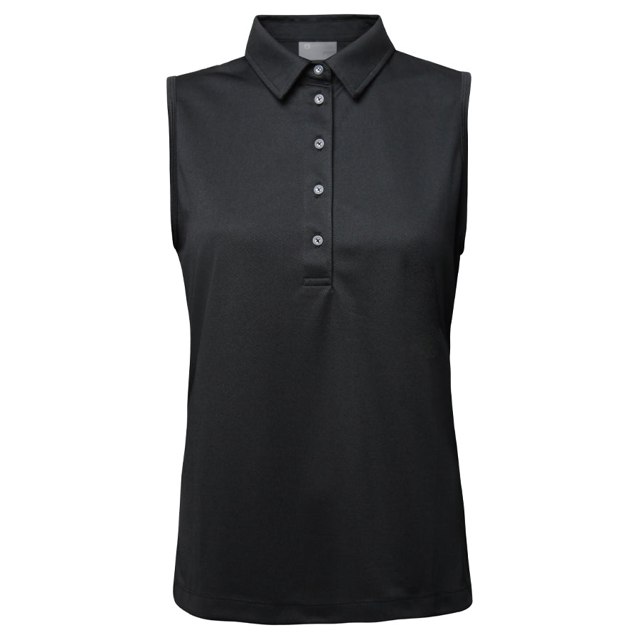 Performance-Poloshirt für Damen, Schwarz