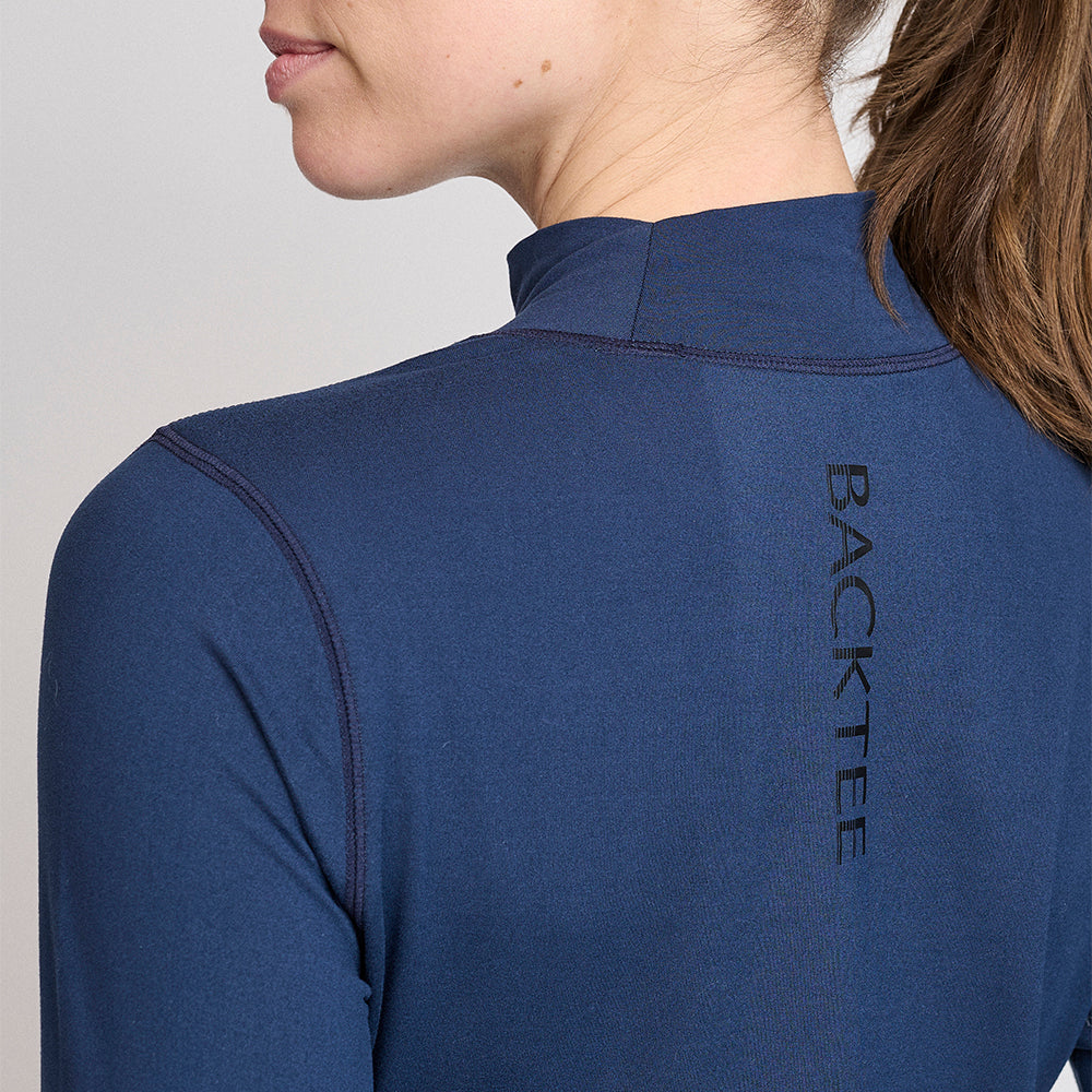 Rollkragenpullover von First Skin für Damen, Marineblau