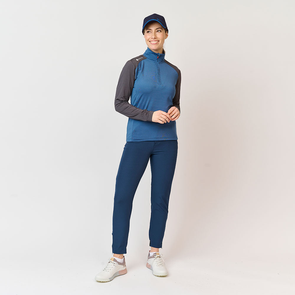 Baselayer mit Reißverschluss für Damen, Ensign Blue
