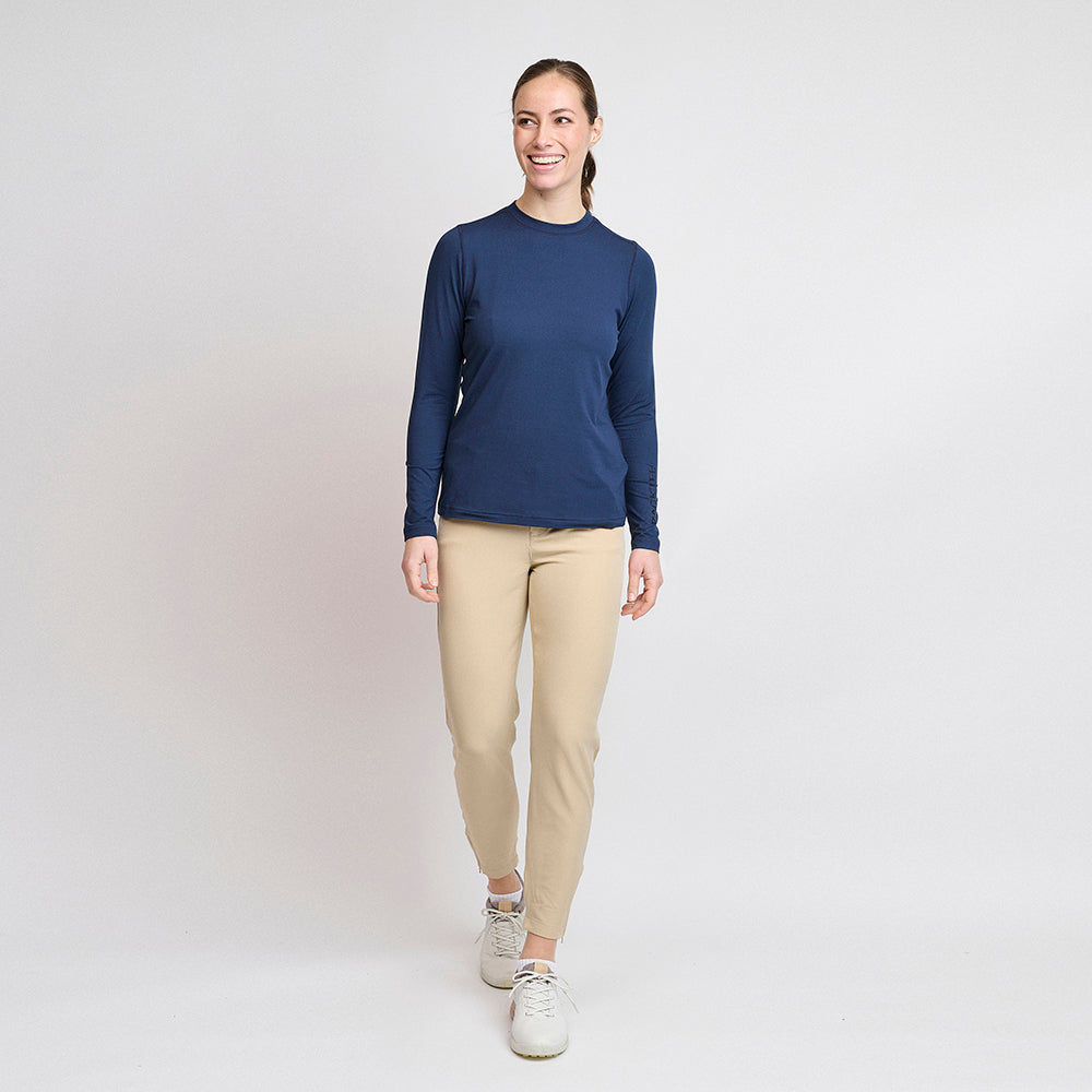Damen First Skin Rundhalsausschnitt, Marineblau