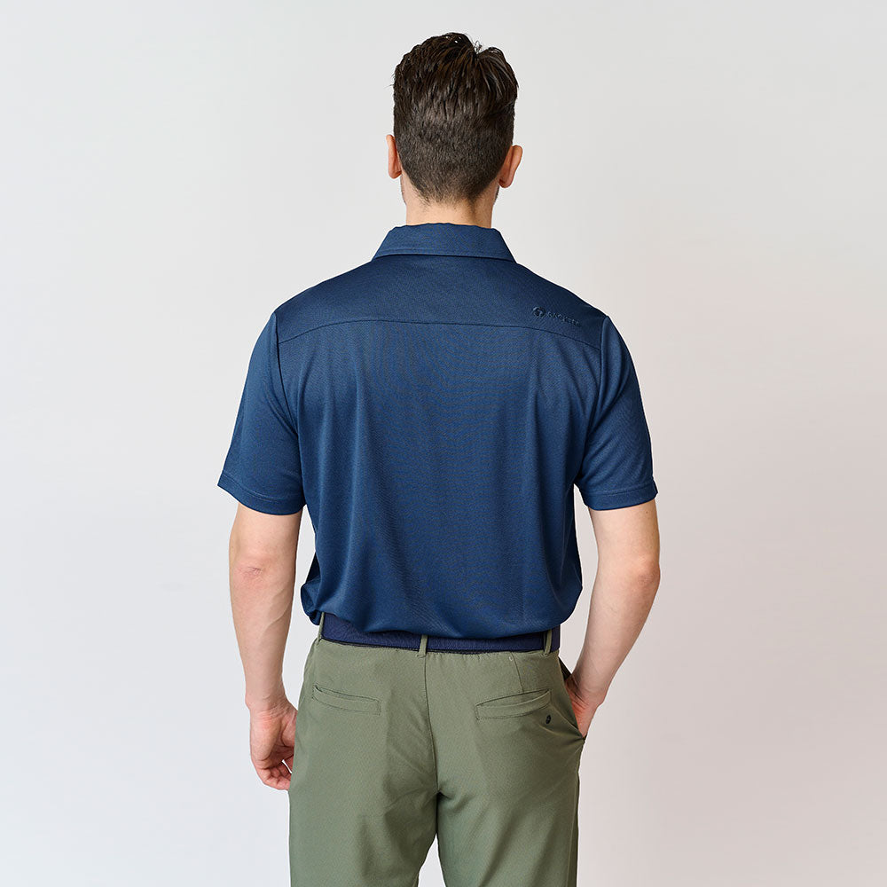 Performance-Poloshirt für Herren, Marineblau