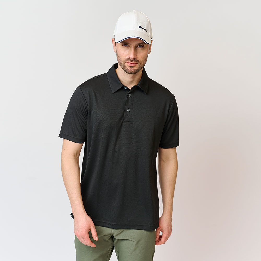 Performance-Poloshirt für Herren, Schwarz