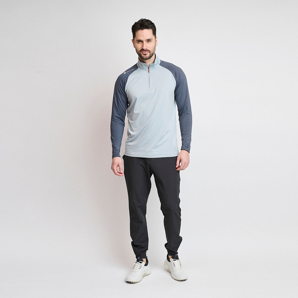 Baselayer mit Reißverschluss für Herren, Ombre Blue