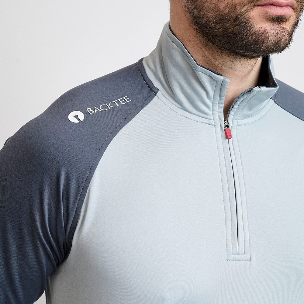 Baselayer mit Reißverschluss für Herren, Ombre Blue