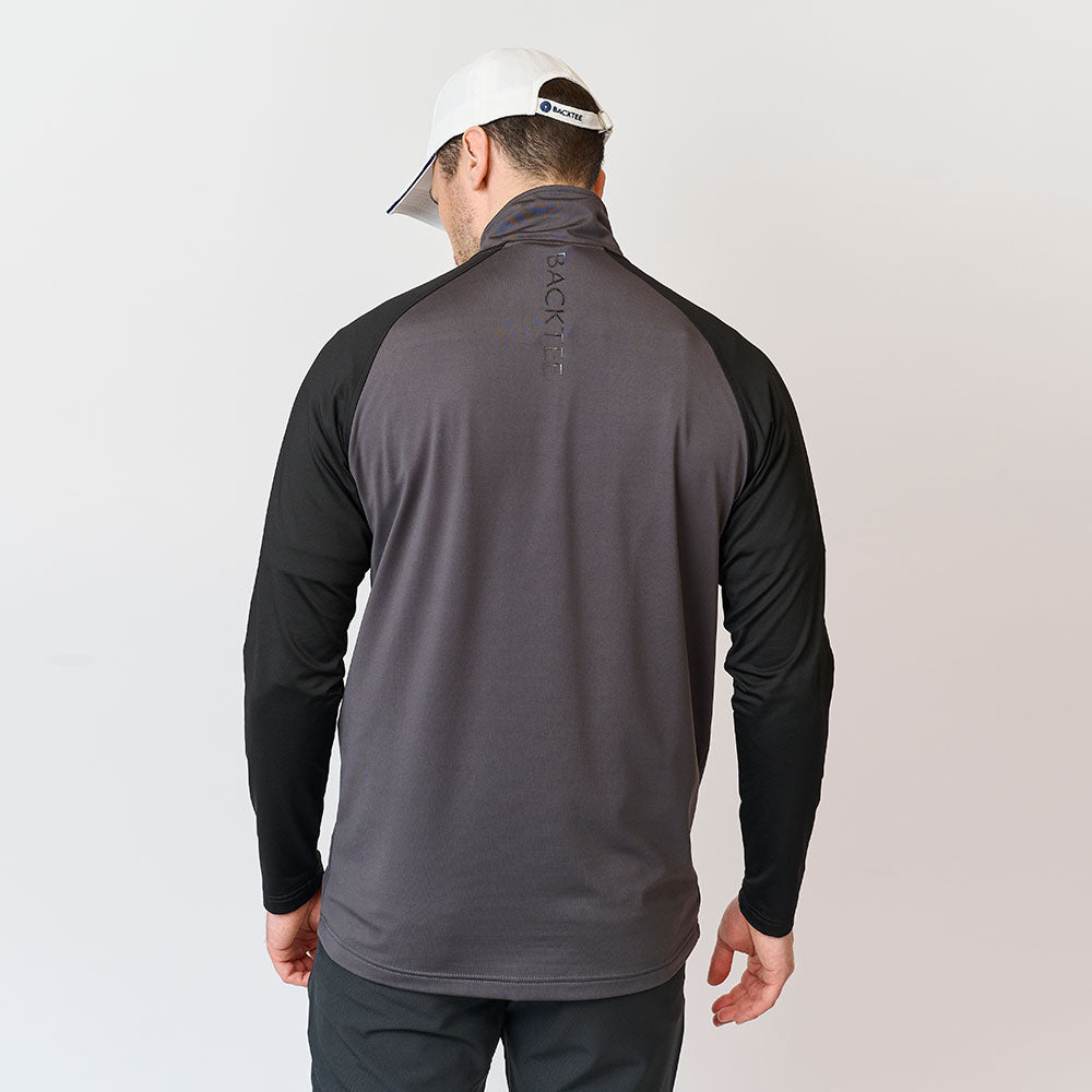 Herren-Baselayer mit Reißverschluss, Asphalt
