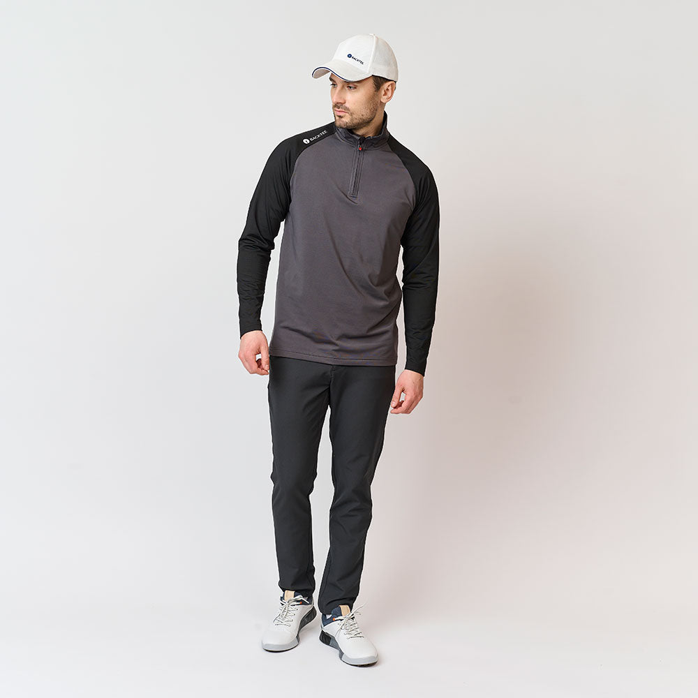 Herren-Baselayer mit Reißverschluss, Asphalt
