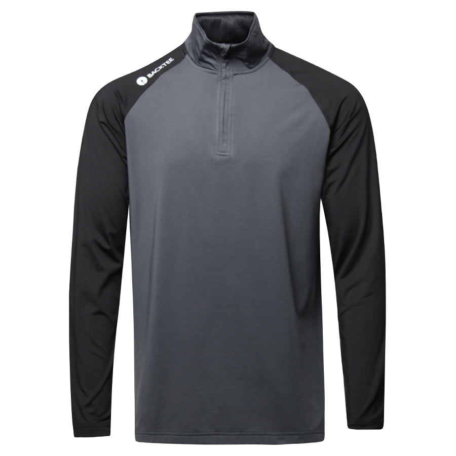 Herren-Baselayer mit Reißverschluss, Asphalt