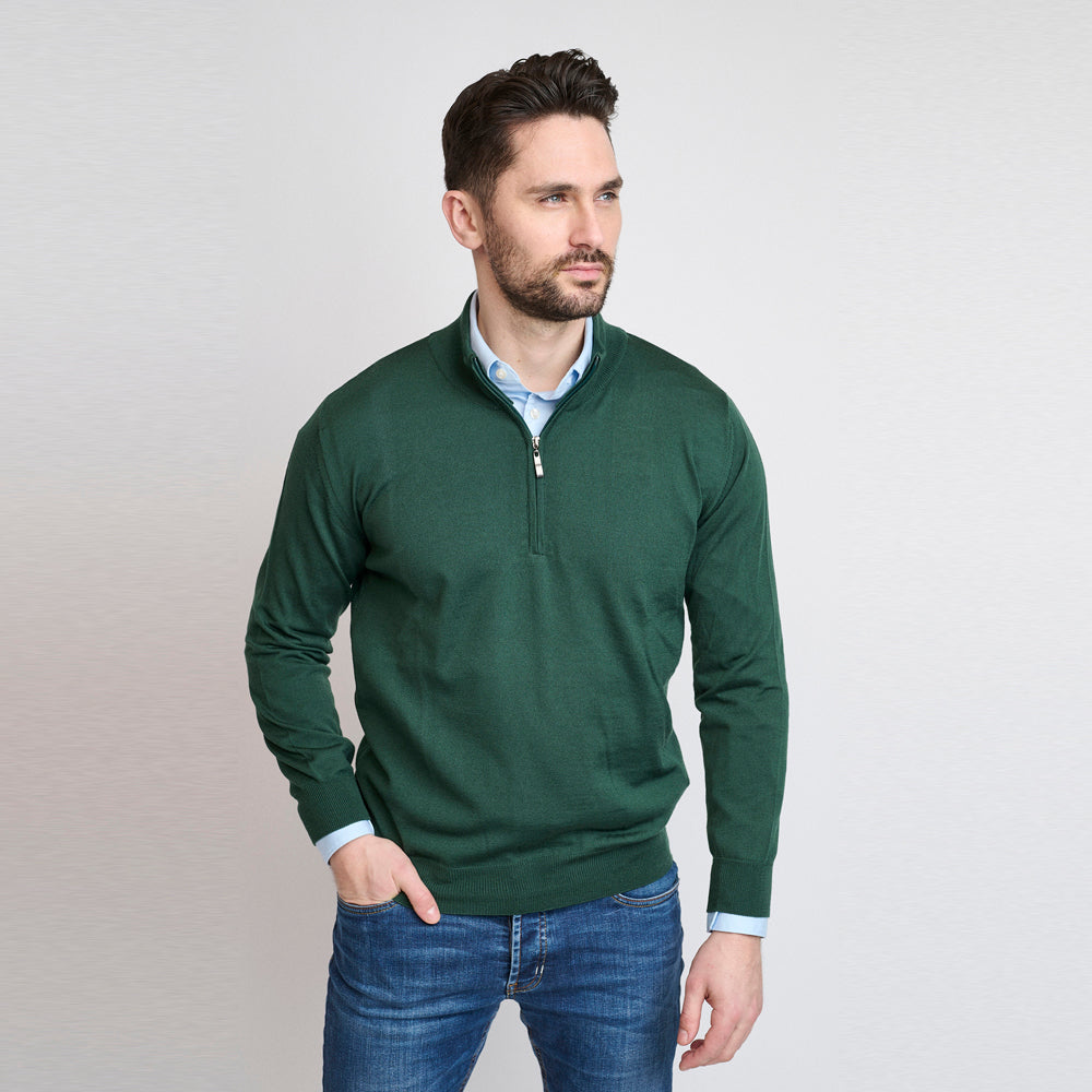 Riise Herren Merino Z-Neck, Fairway