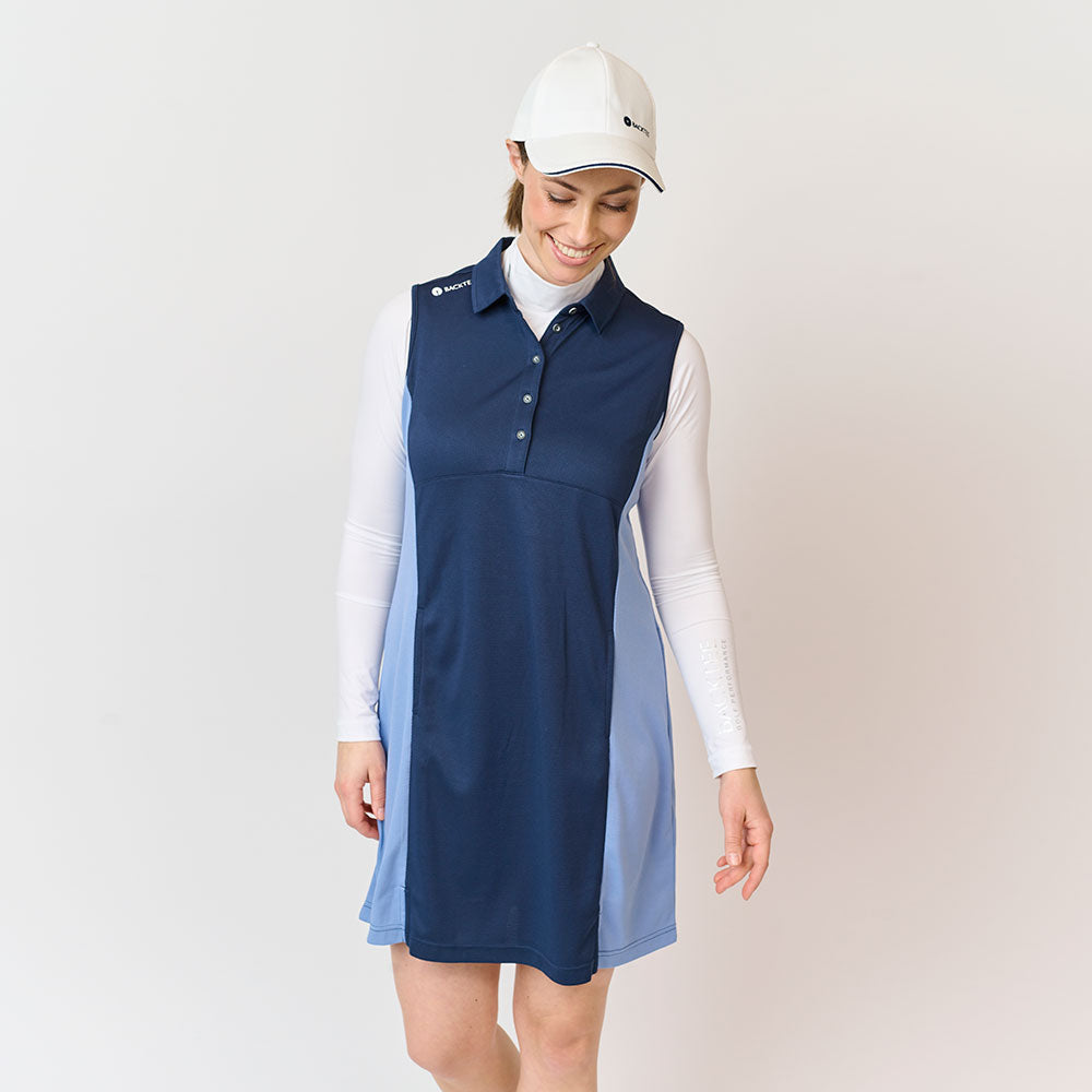 Dobby-Sportkleid für Damen, Marineblau