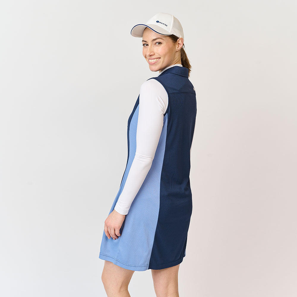 Dobby-Sportkleid für Damen, Marineblau