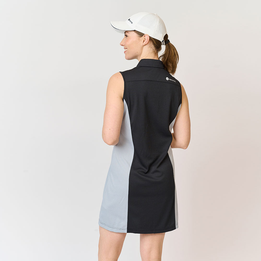 Dobby-Sportkleid für Damen, Schwarz