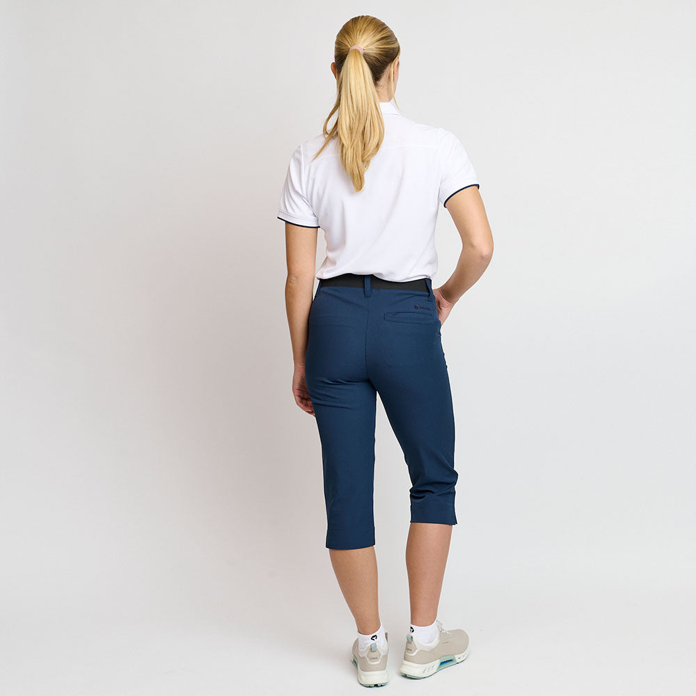 Leichte Performance-Caprihose für Damen, Marineblau