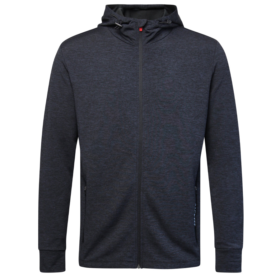 Melange Baselayer-Hoodie für Herren, Schwarz